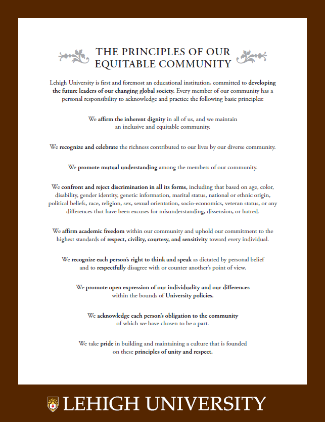 The Principles of Our Equitable Community 