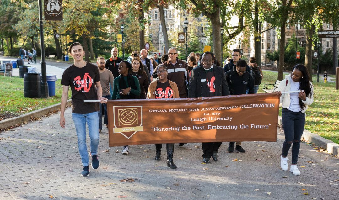 Faculty, staff and students participate in the Umoja House Honor Walk